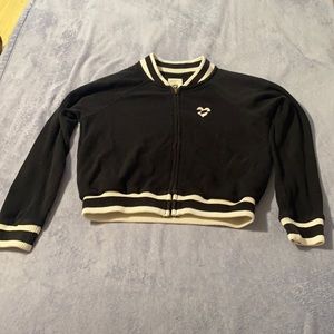 Preloved girls zip up crop jacket